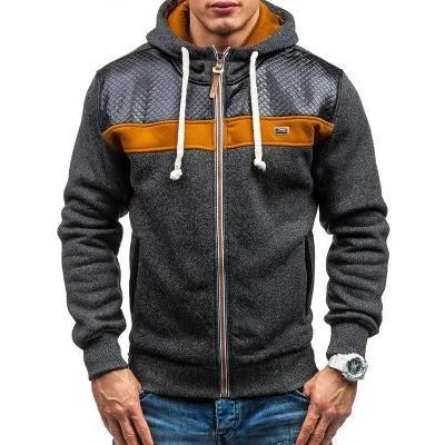 2017 Two Colour Design Fashionable Casual Zipper Hoodie