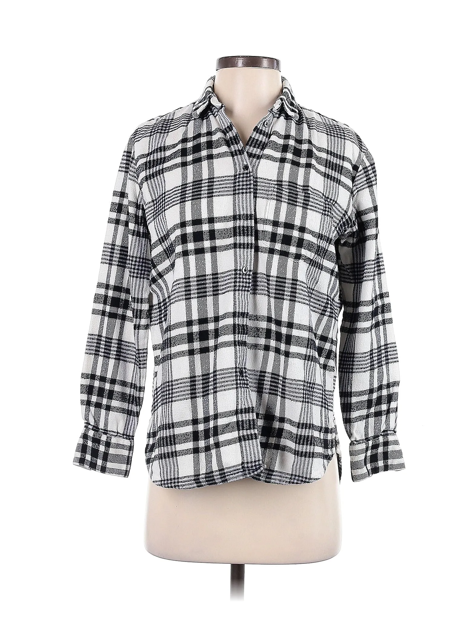 3/4 Sleeve Button-Down Shirt