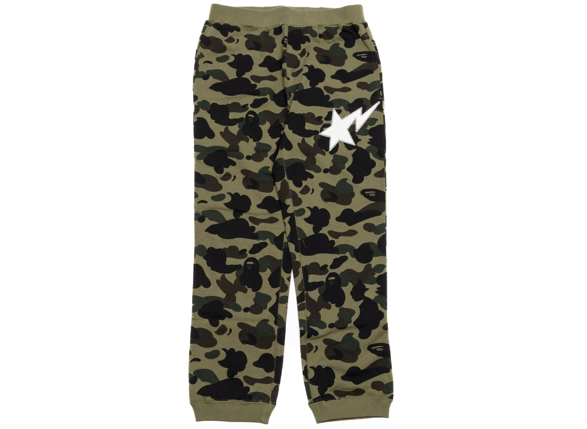 A Bathing Ape 1st Camo Sweatpants in Green