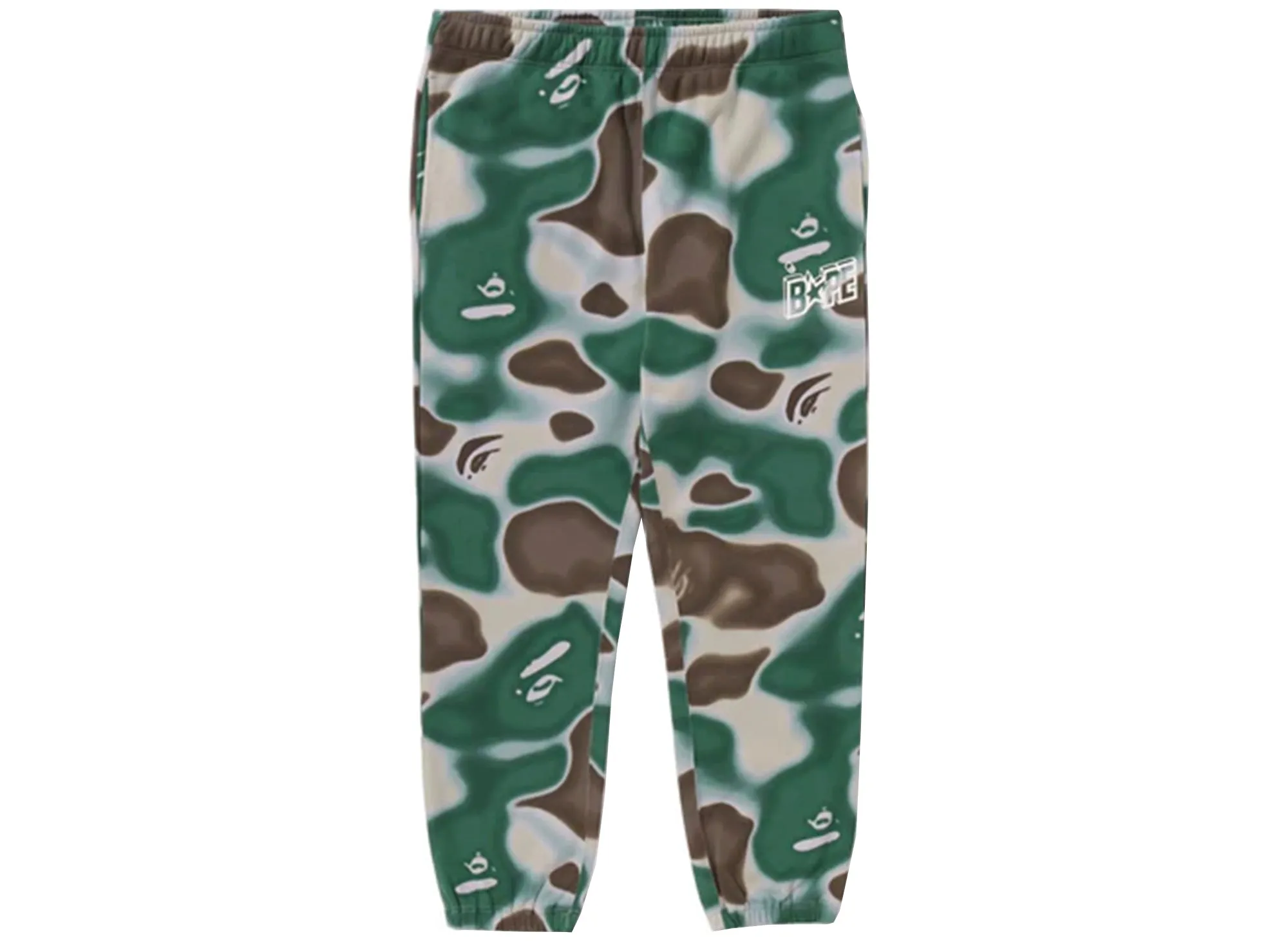 A Bathing Ape Liquid Camo Bape Sta Sweatpants in Olive