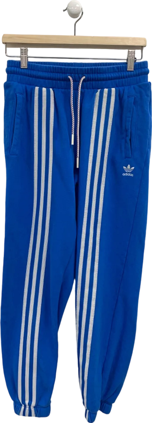 Adidas Blue 3-Stripes Joggers UK S