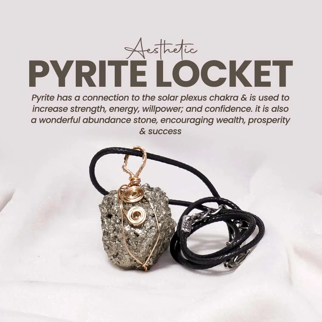 Aesthetic Pyrite Locket