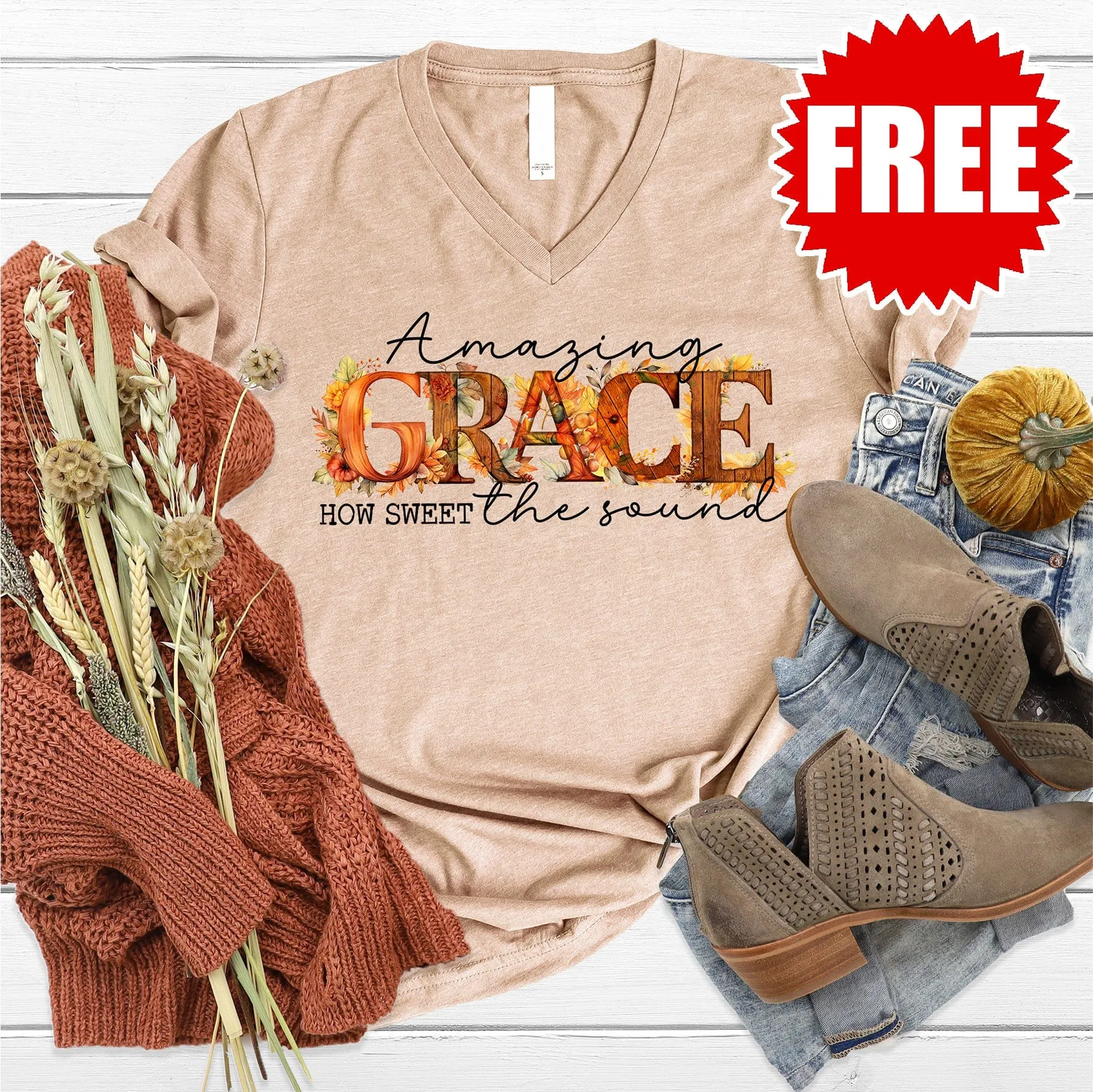 Amazing Grace V-Neck - 0