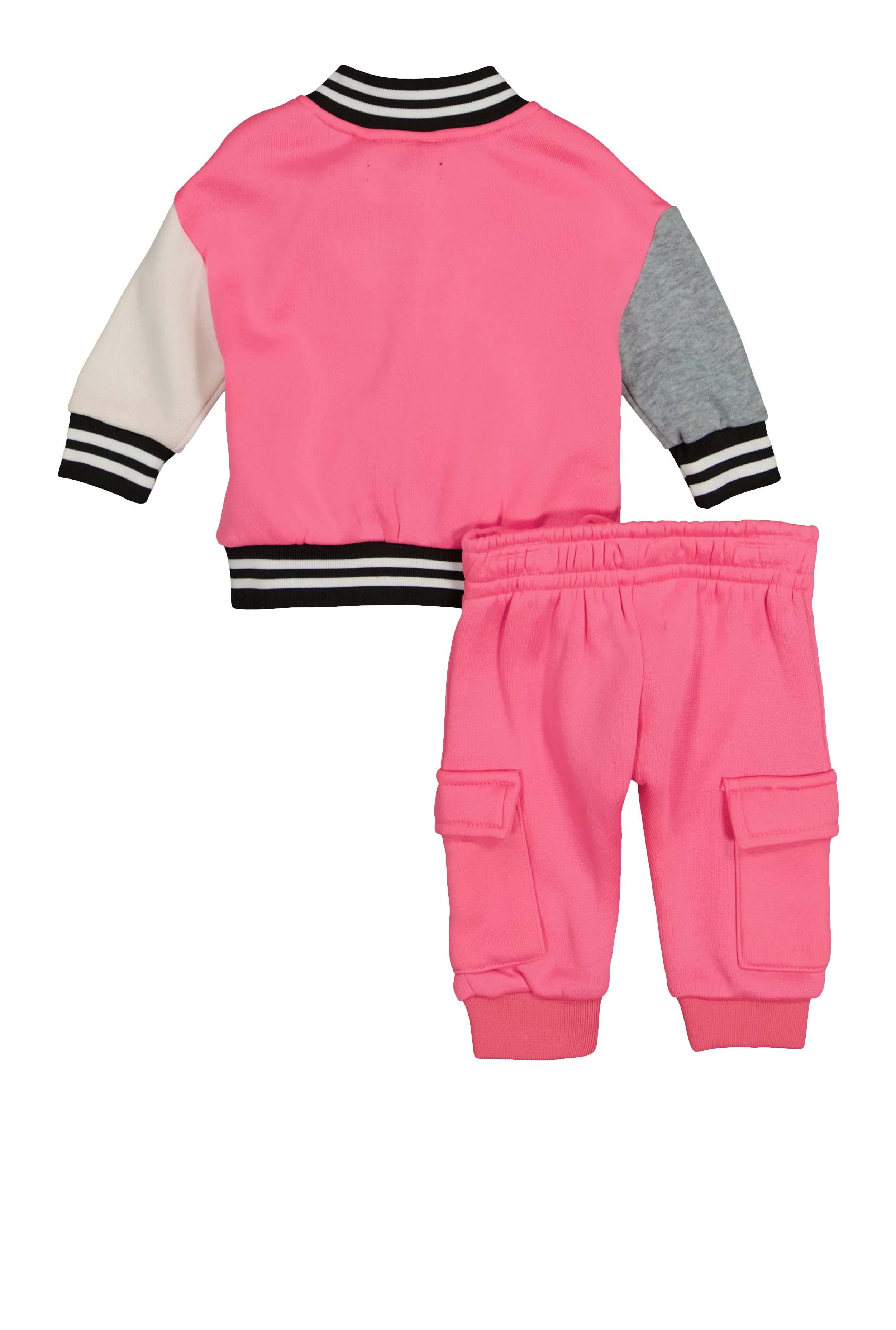 Baby Girls 0-9M Sassy Edition Varsity Jacket and Cargo Joggers