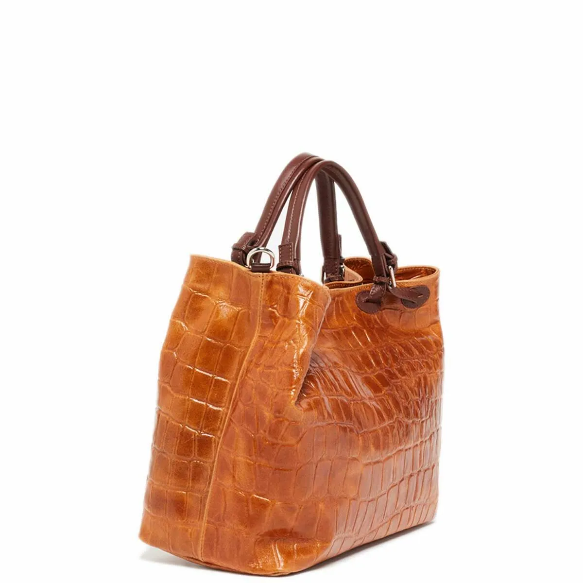 Ábaco Cowhide Leather Shoulder Bag Brown