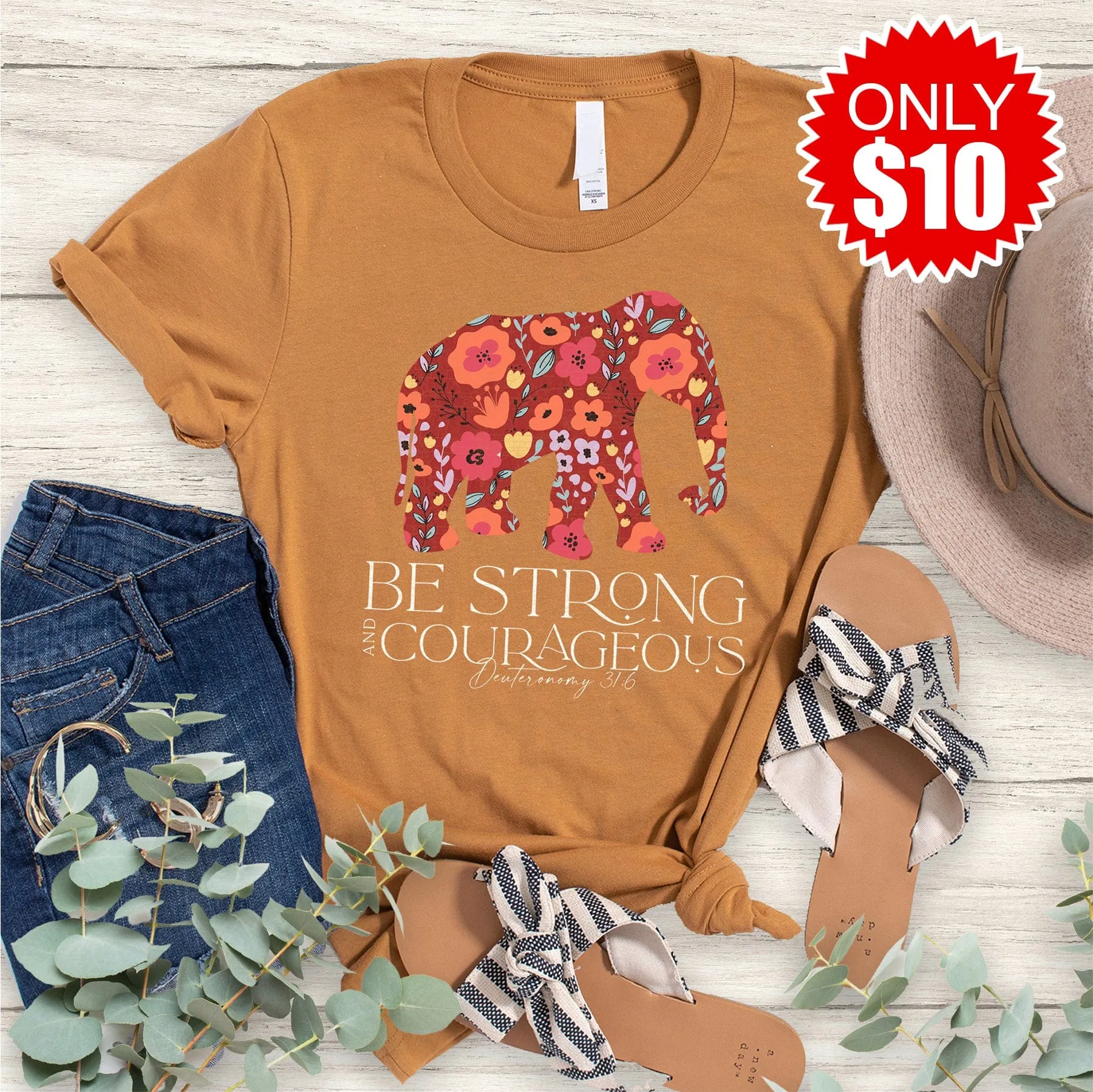 Be Strong and Courageous Tee - 10