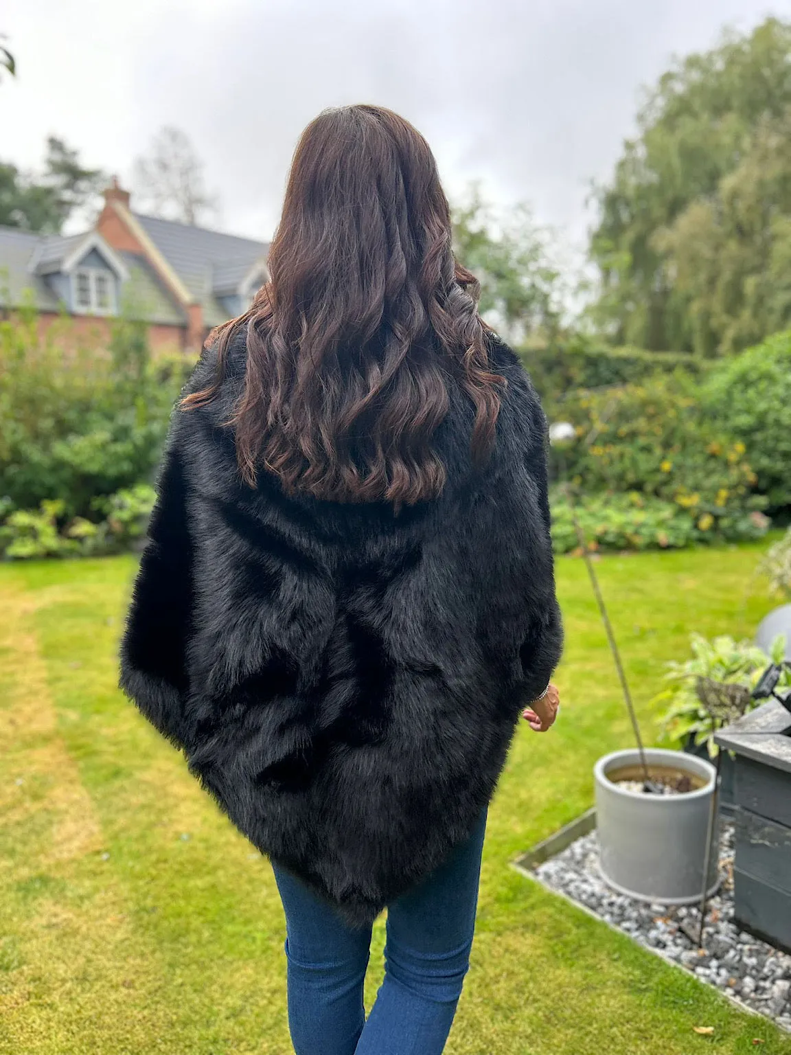 Black Fluffy Cape