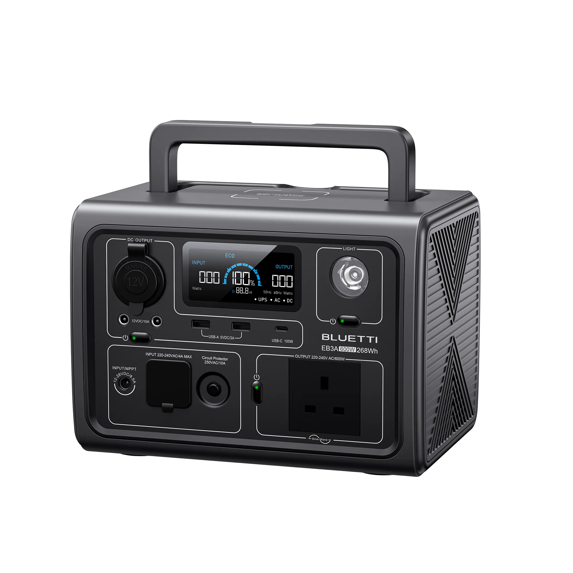 Bluetti EB3A Portable Power Station 600W/268Wh