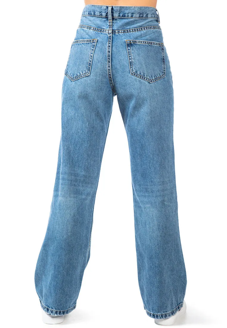 Boot Cut Washed Jeans Pants