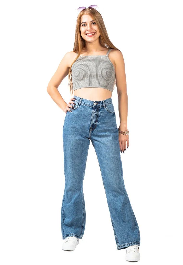 Boot Cut Washed Jeans Pants