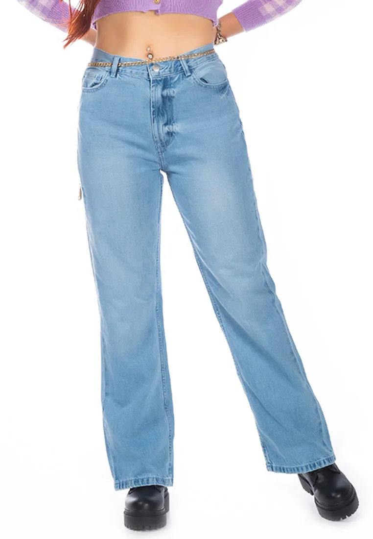 Boot Cut Washed Jeans Pants