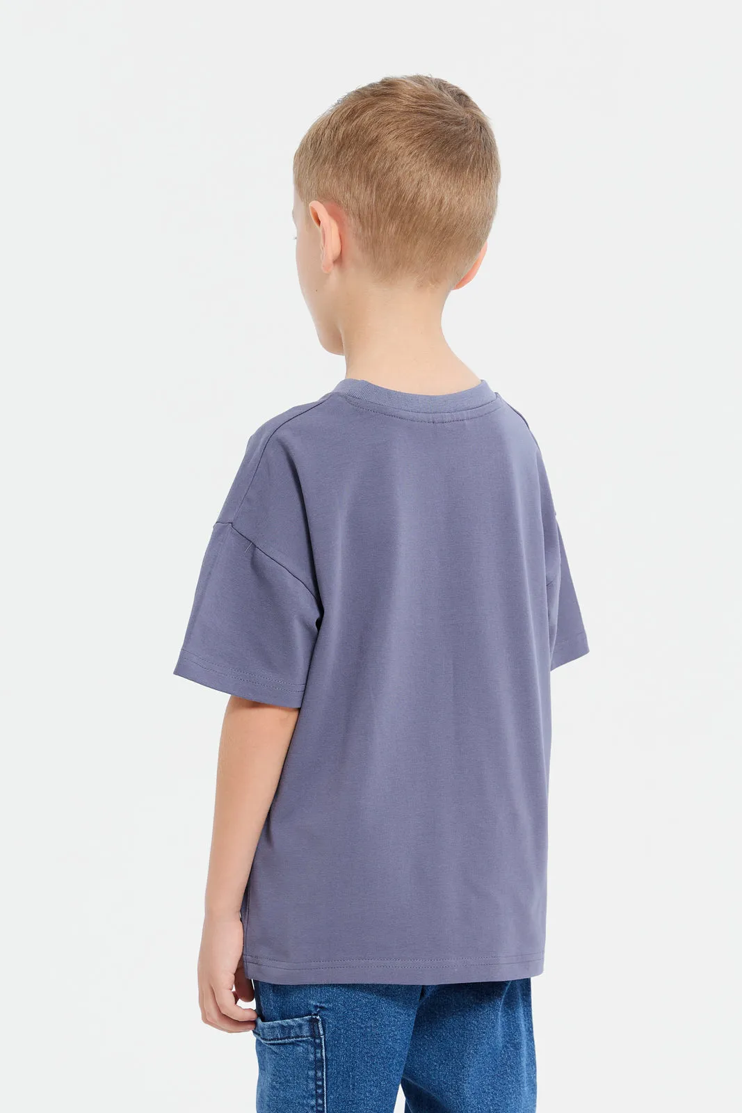 Boys Lilac Batman Short Sleeve T-Shirt