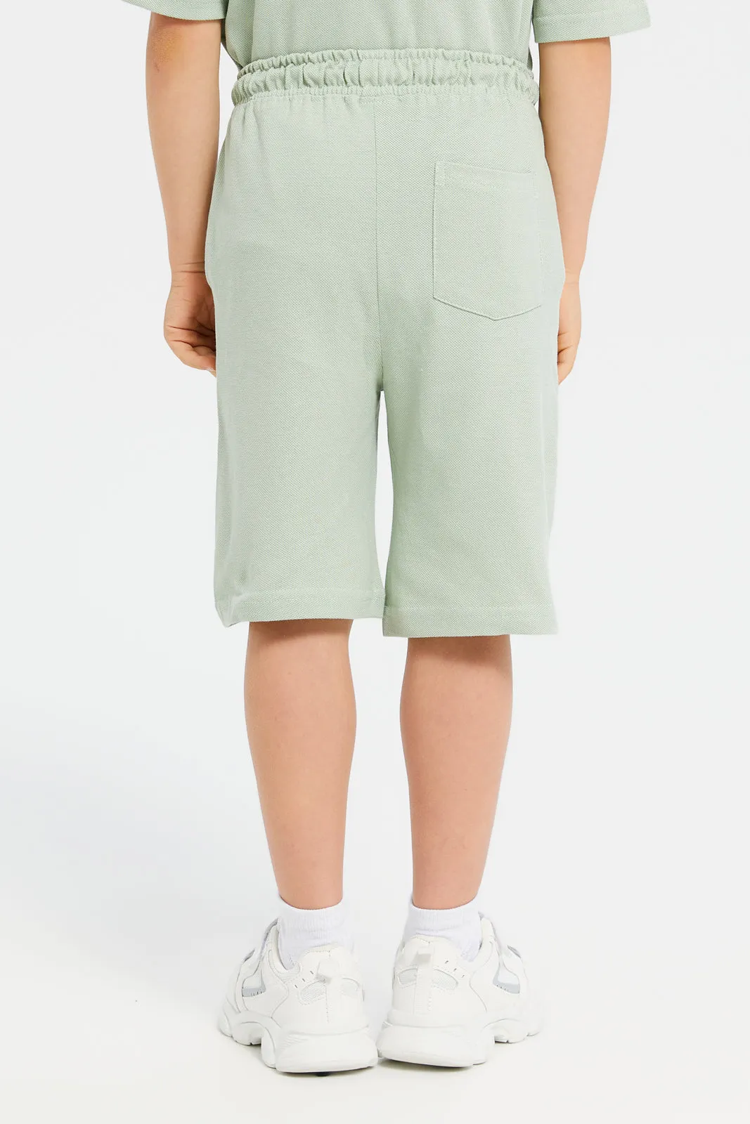 Boys Mint Jacquard Shorts