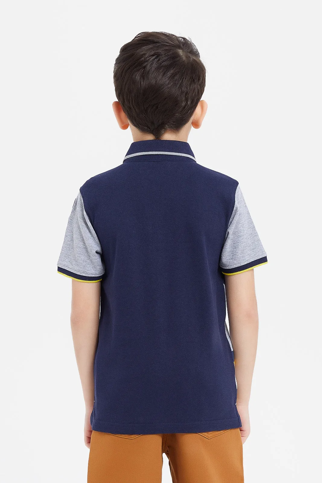 Boys Navy Captain Adorable Polo Shirt