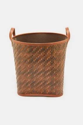 Brown Round Laundry Hamper (Medium)