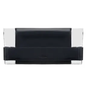 Calvin Klein Leather Clutch Black White