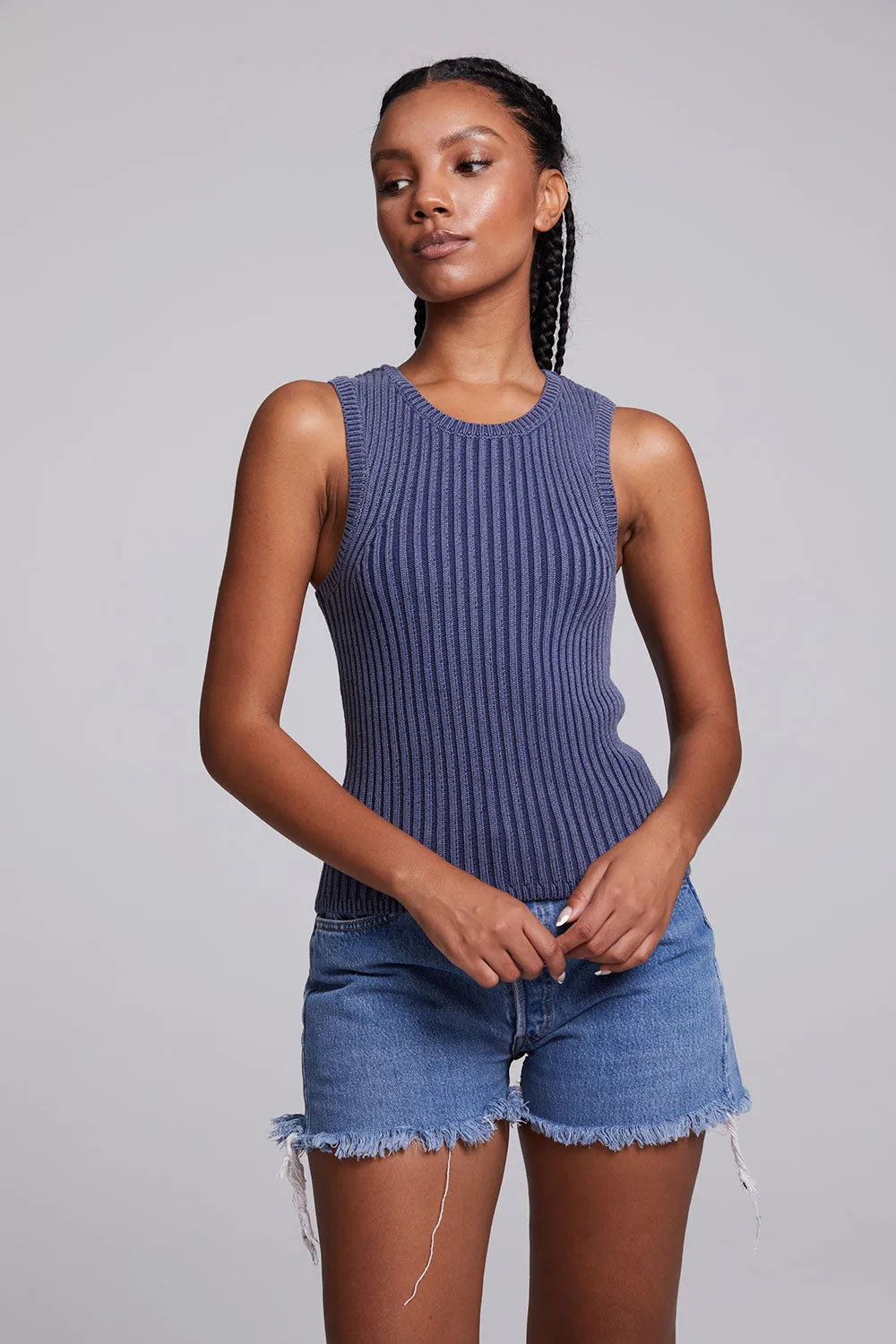 Carnaby Washed Indigo Tank Top