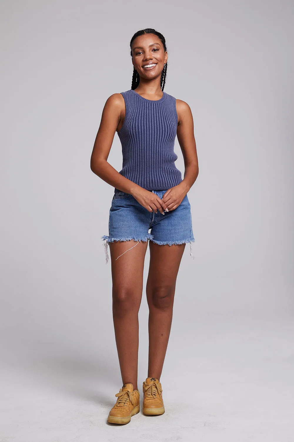 Carnaby Washed Indigo Tank Top