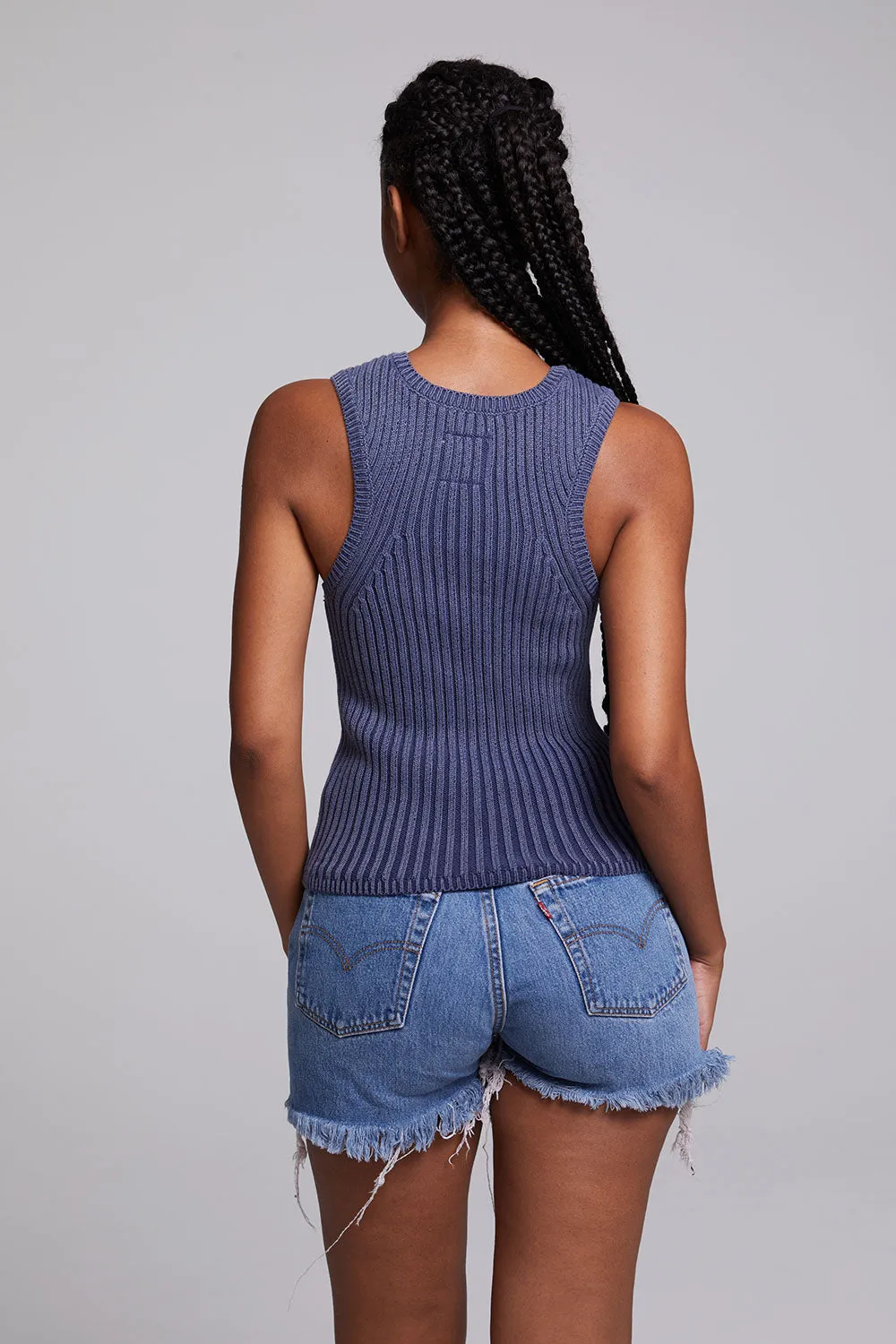 Carnaby Washed Indigo Tank Top