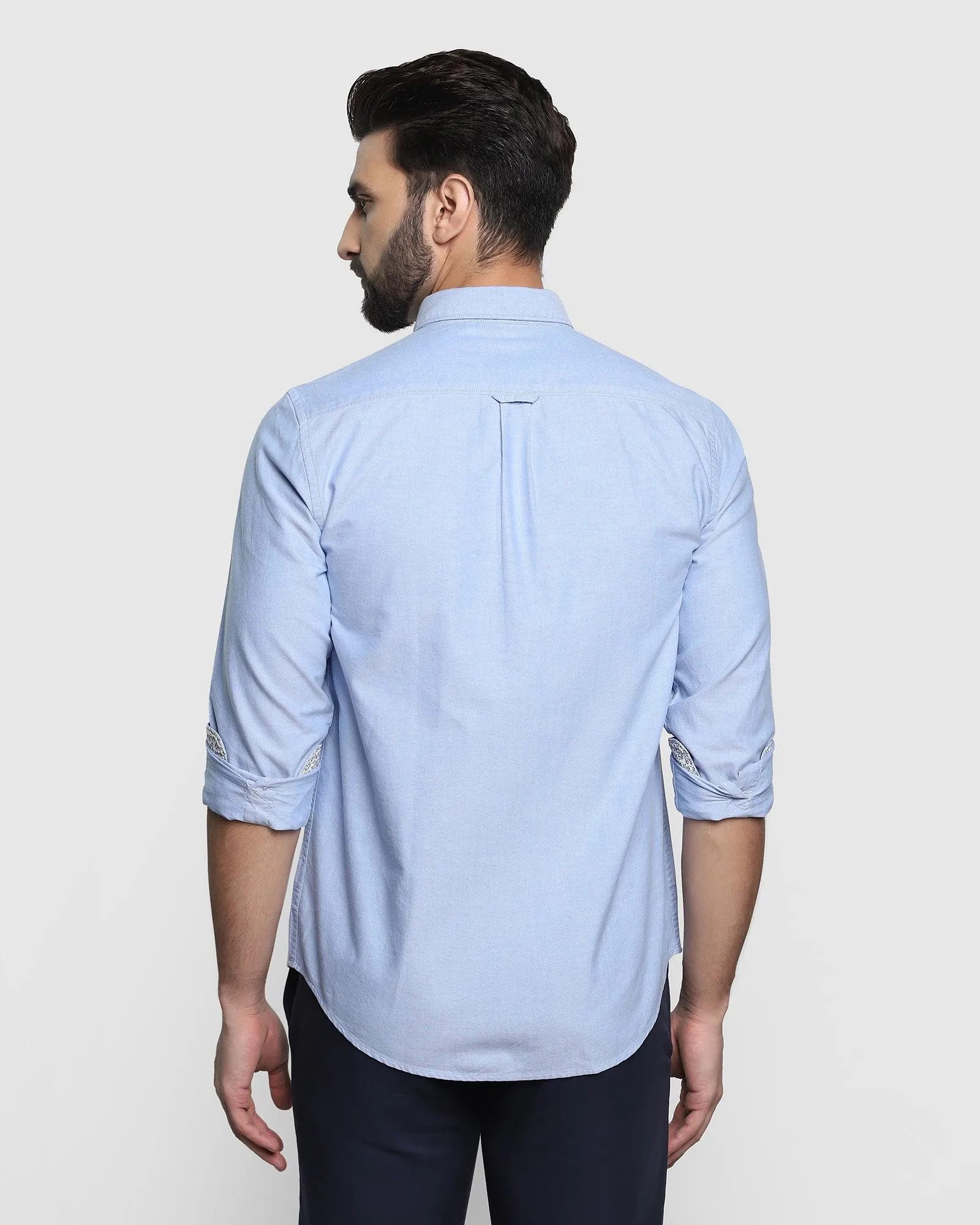 Casual Blue Solid Shirt - Sonic