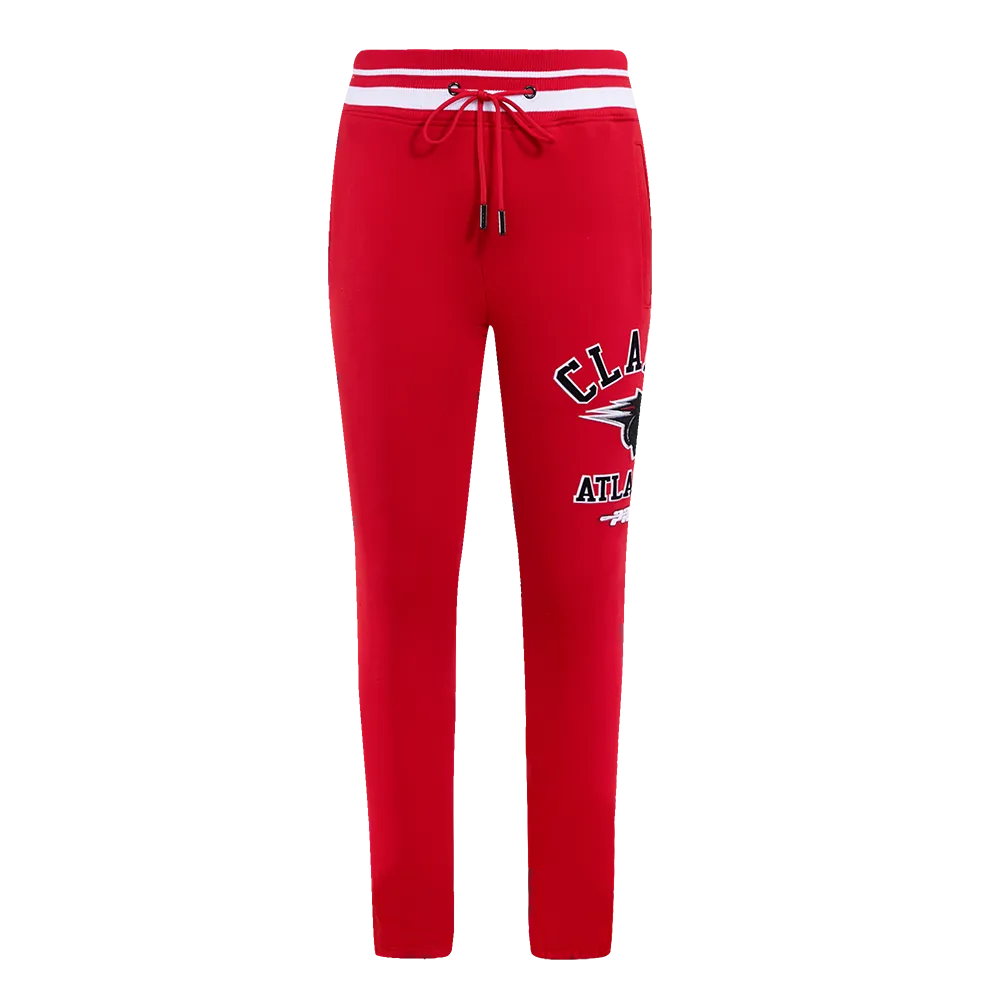 CLARK ATLANTA UNIVERSITY CLASSIC MEN'S STACKED LOGO SWEATPANT (RED)