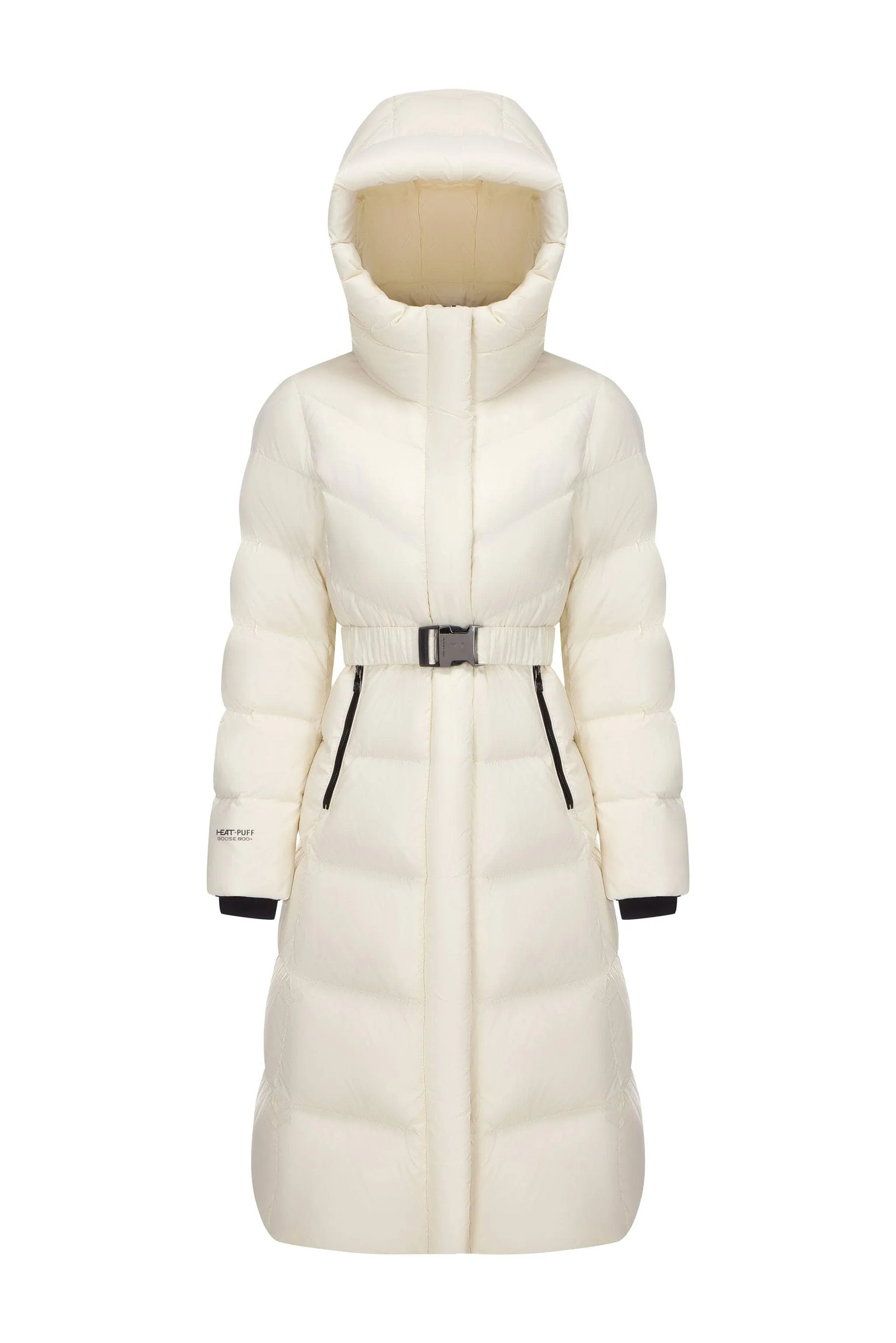 Classic Long Hooded Puffer With Belt