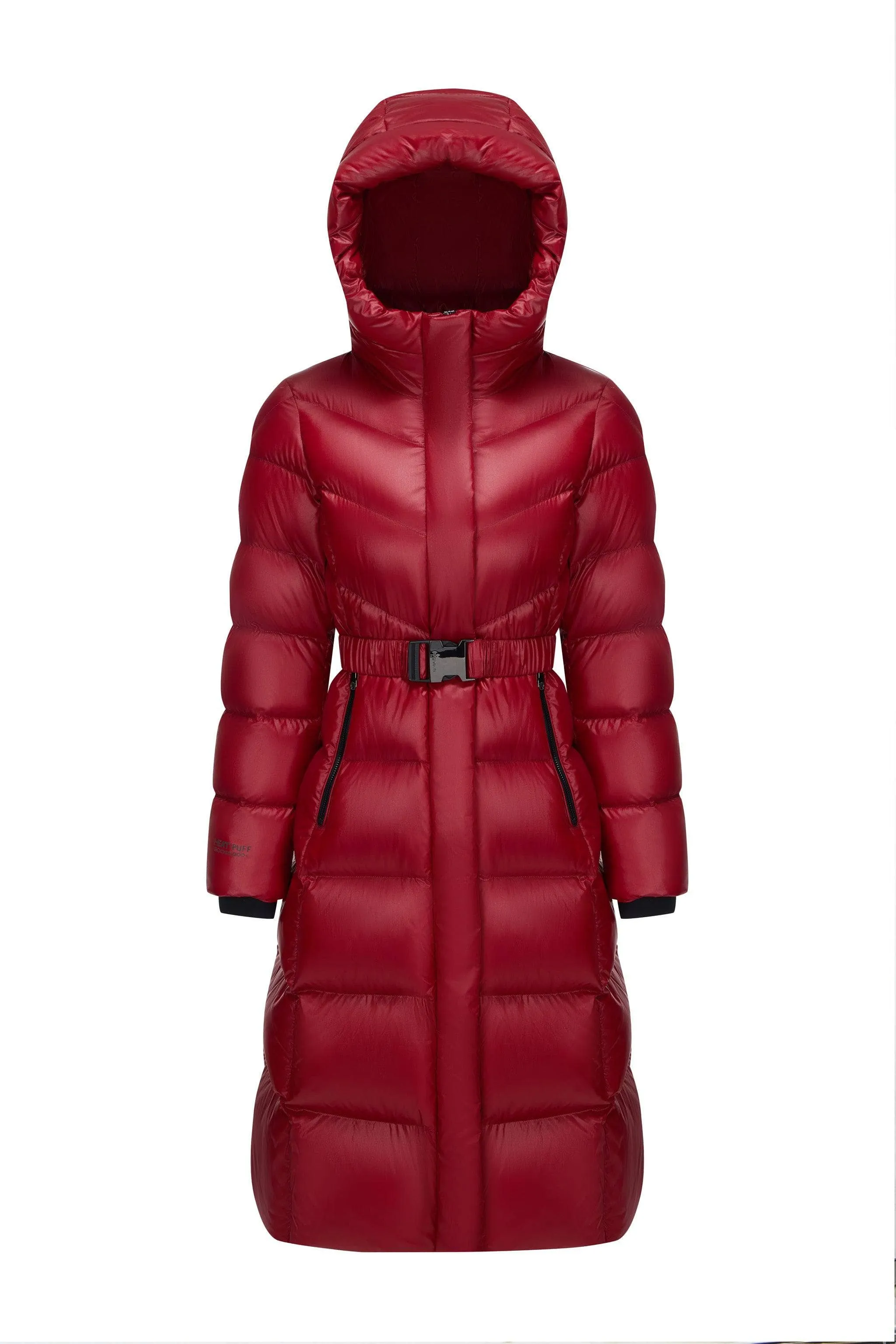 Classic Long Hooded Puffer With Belt