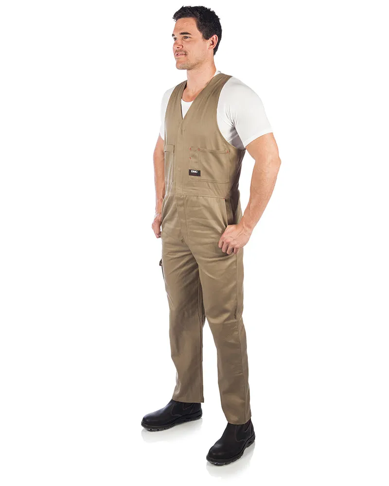 Cotton Drill Action Back Overall - Khaki