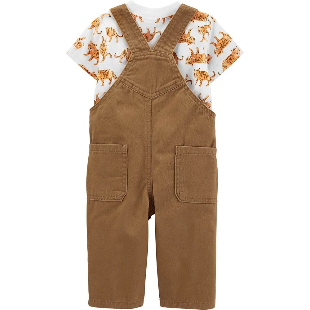 CRT Wild Brown Twill Overalls Dungaree 12234