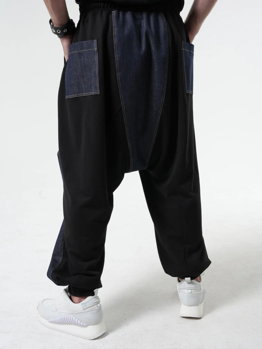 Denim Harem Pants for Men