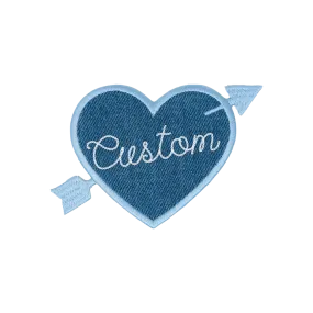 Denim Heart Personalized patch