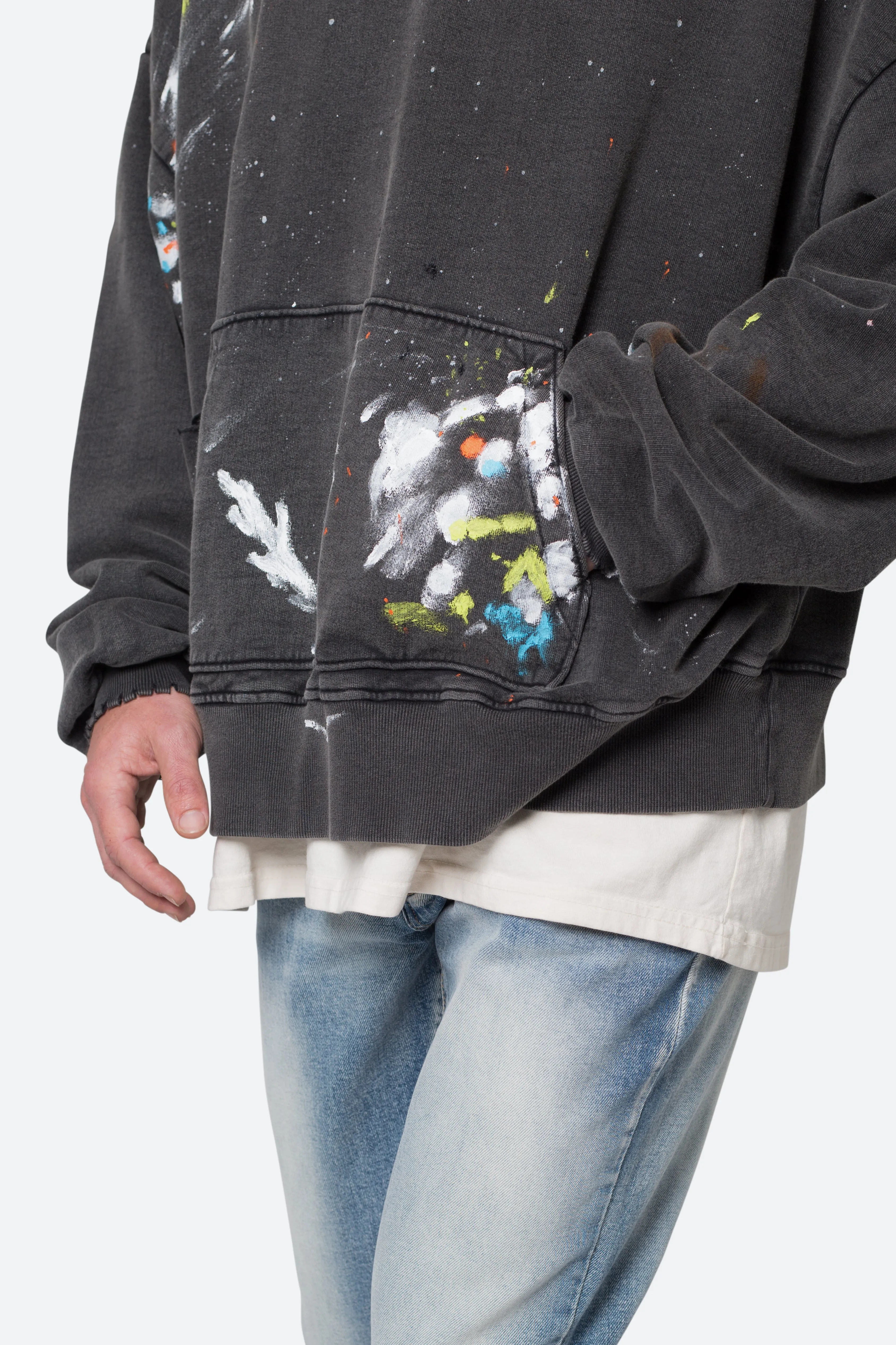 Destroyed Painter Hoodie - Vintage Black