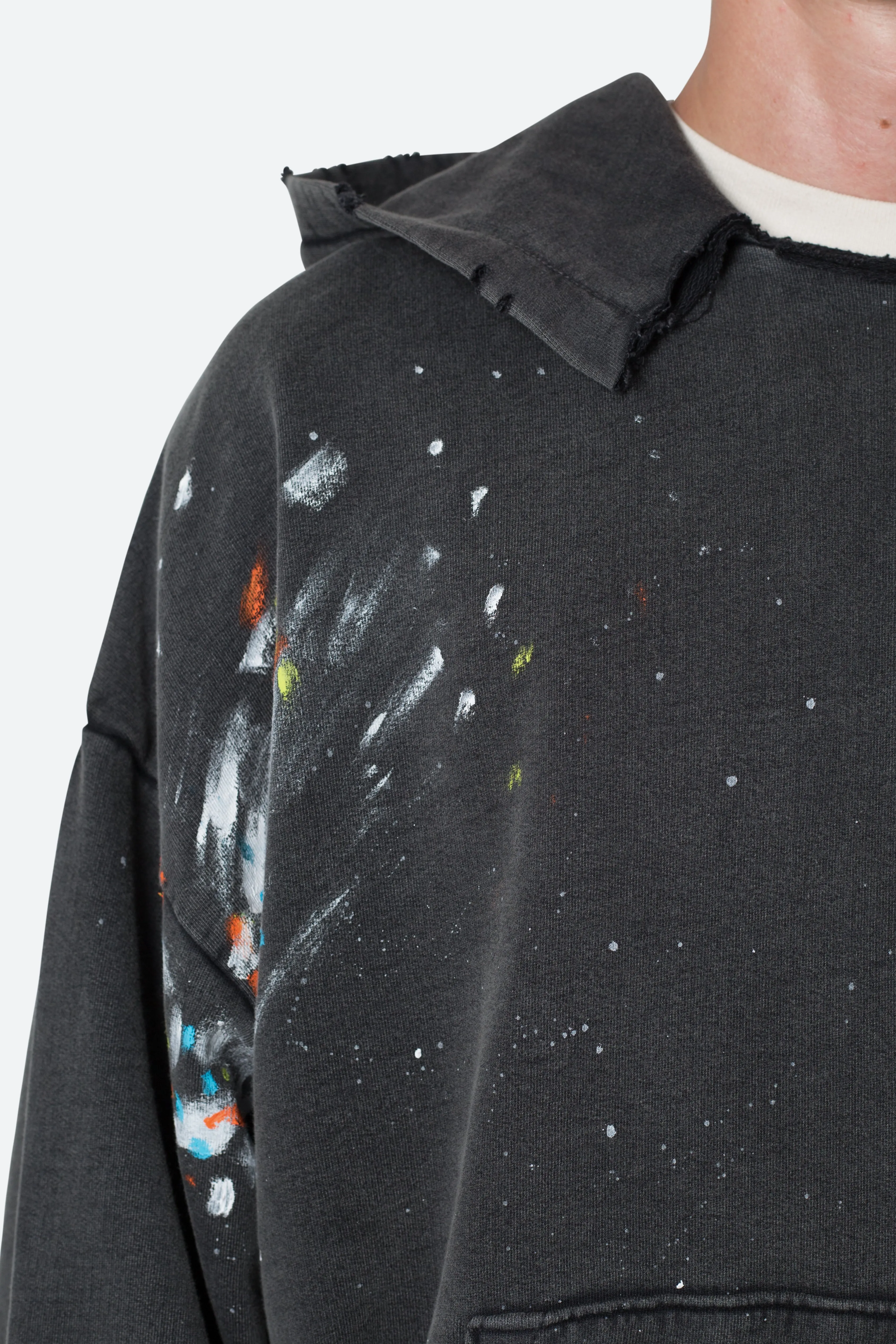 Destroyed Painter Hoodie - Vintage Black