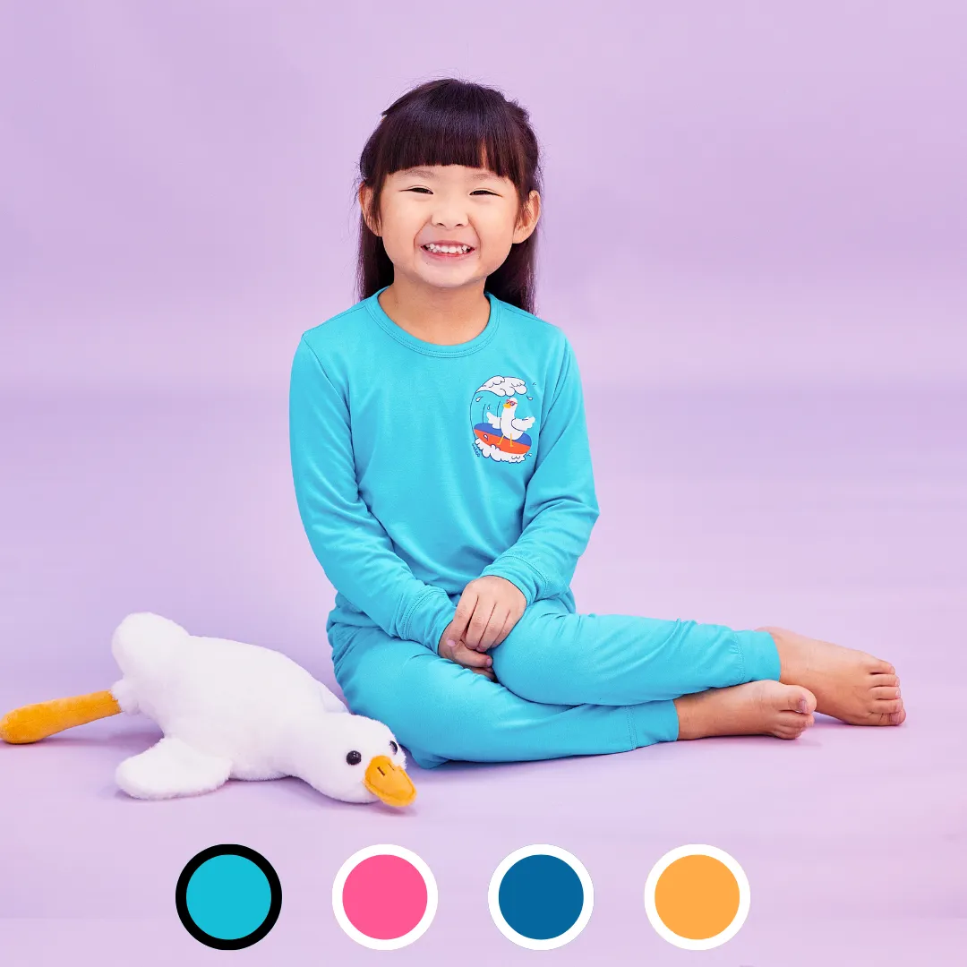 Duckie's Day Off Bamboo Kid Jammies (Assorted Colours)