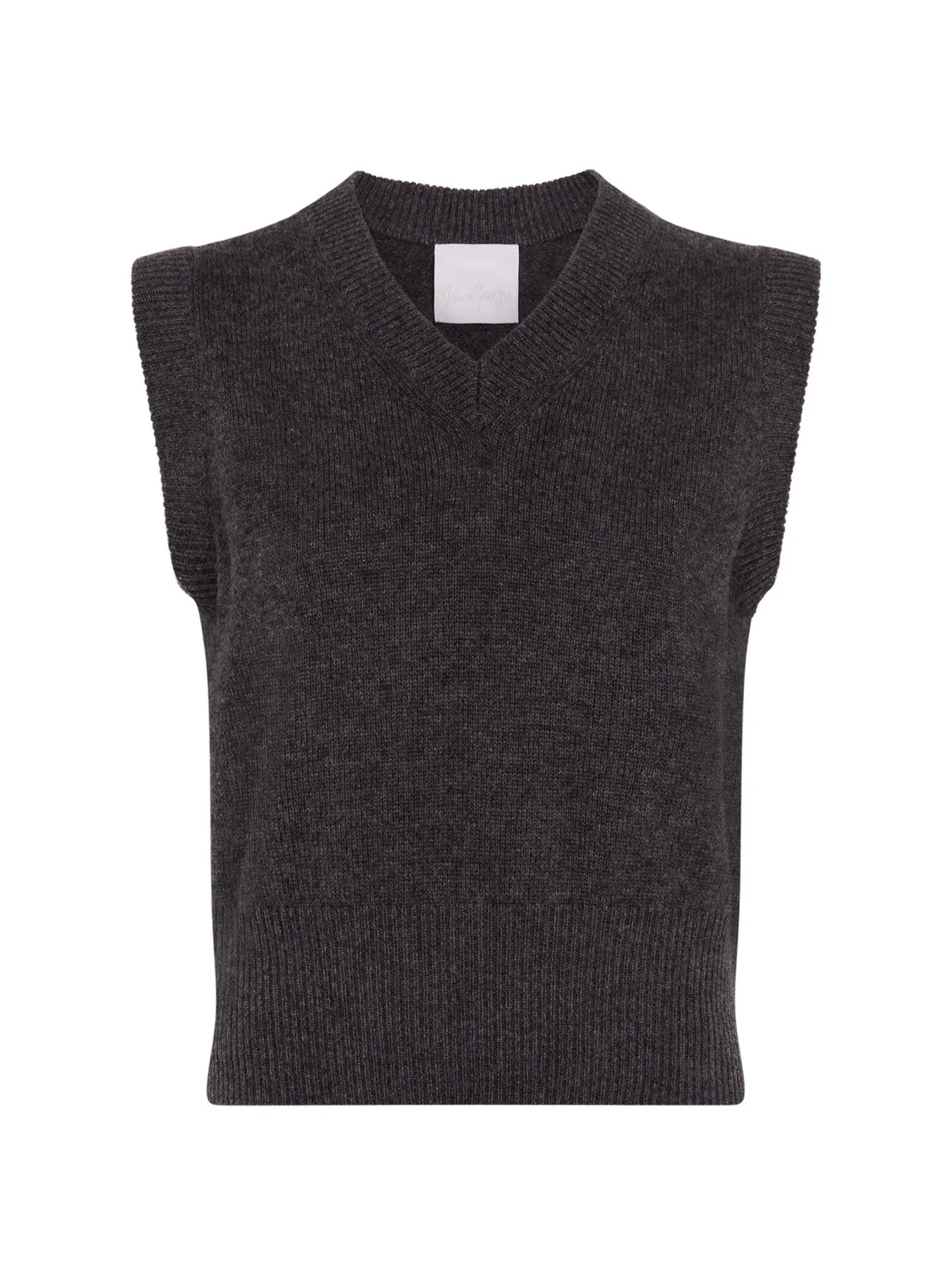 Elemental Merino Cashmere Vest | Charcoal