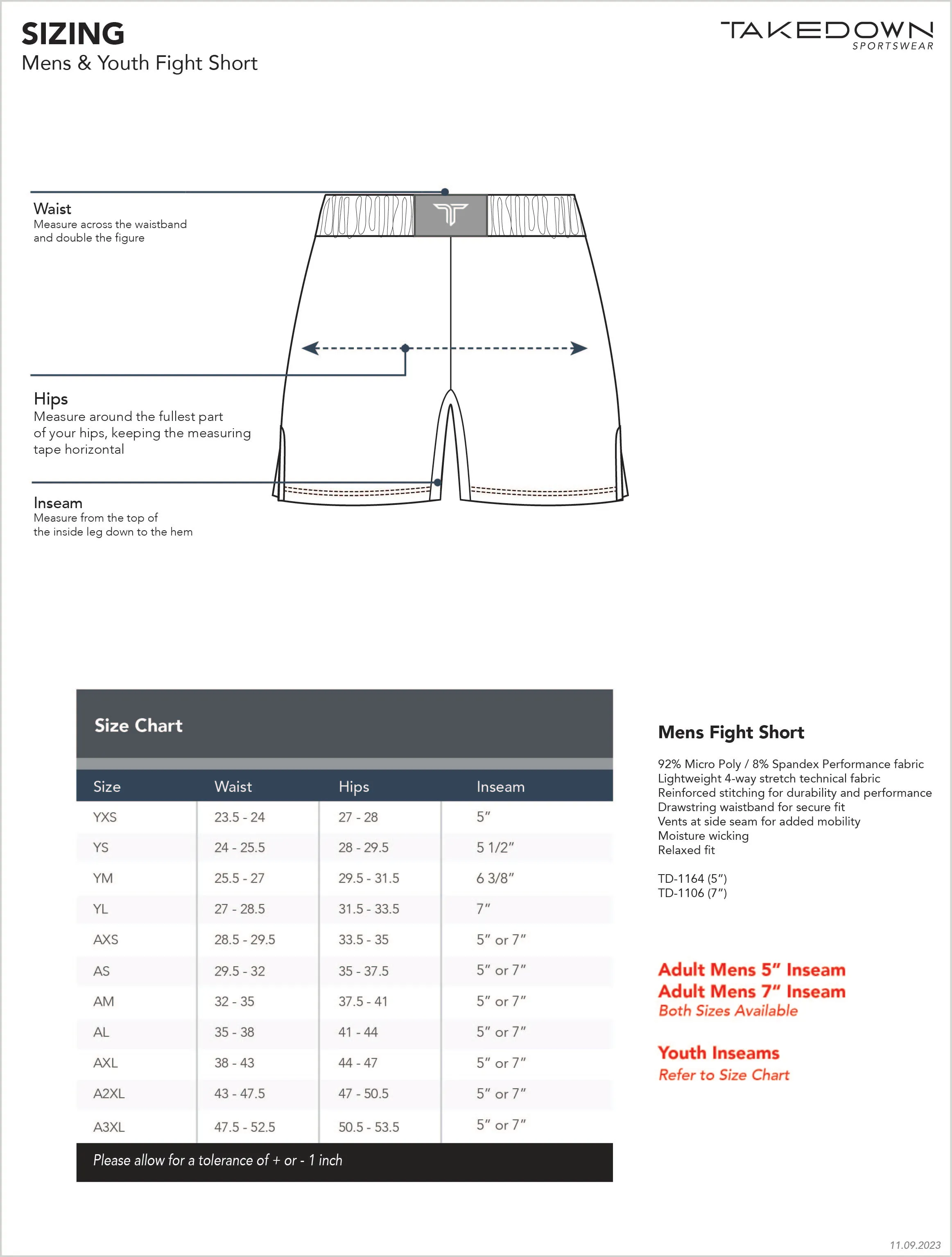 Essential Fight Shorts (5"&7“ Inseam) - Navy