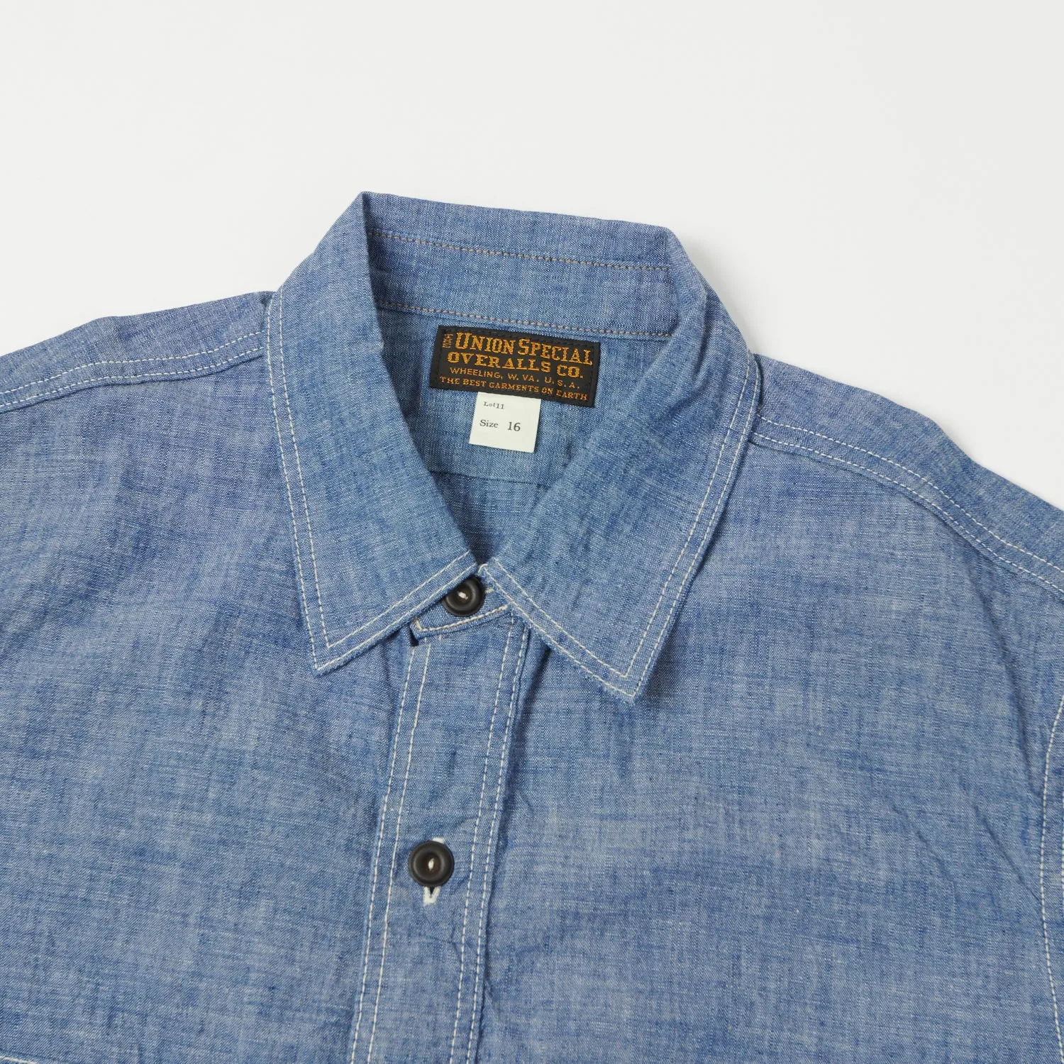 Freewheelers 2323005 'Head Man' Cut Sleeve Shirt - Vintage Indigo