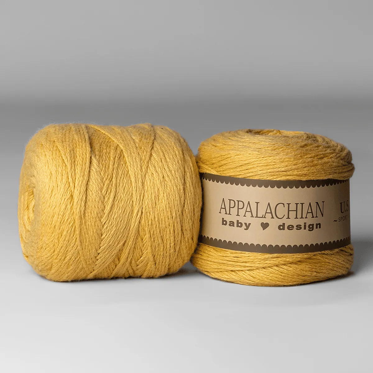 Gold U.S. Organic Cotton Sport Weight Yarn Ball