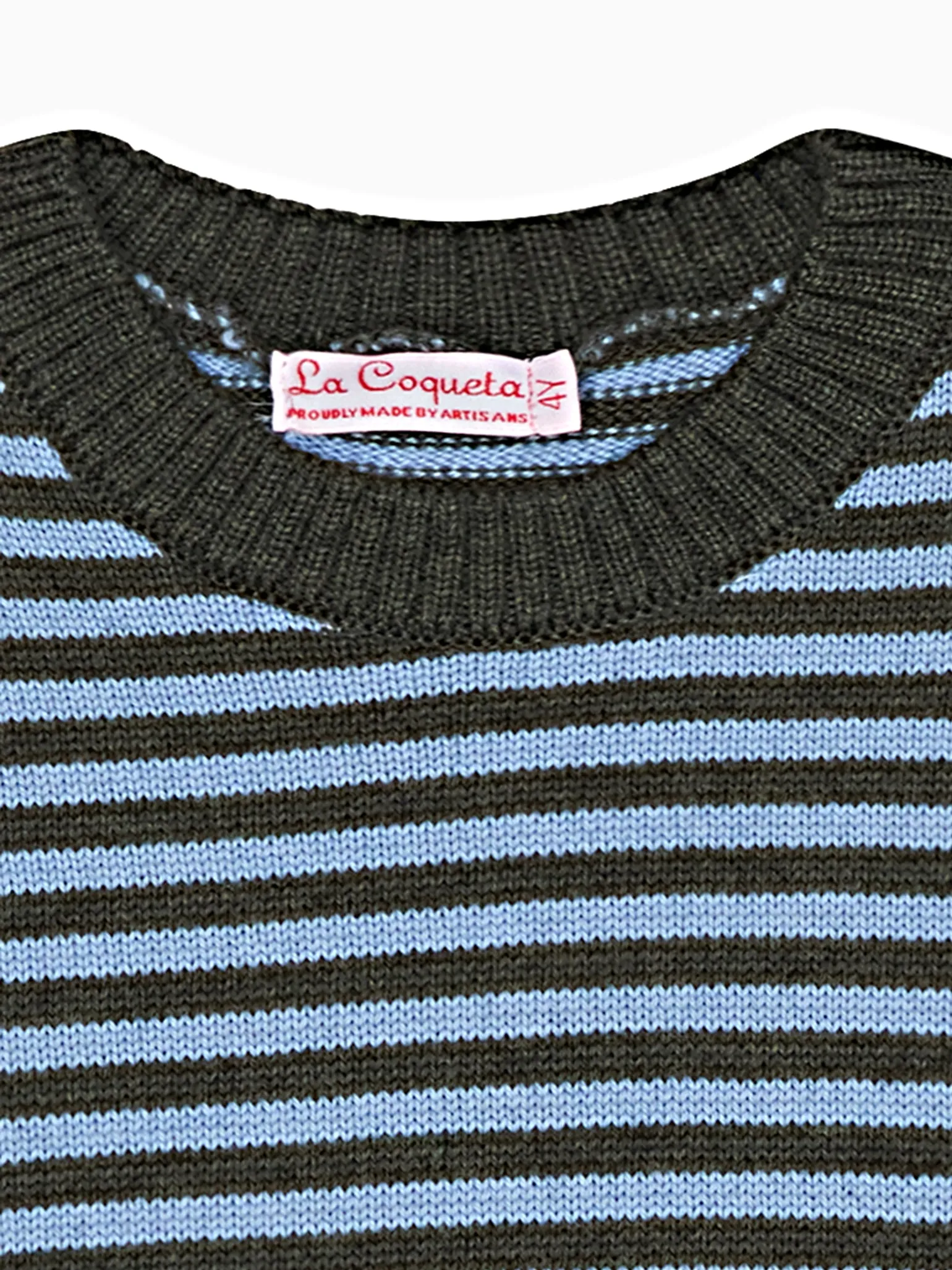 Green Stripe Bromo Merino Boy Jumper