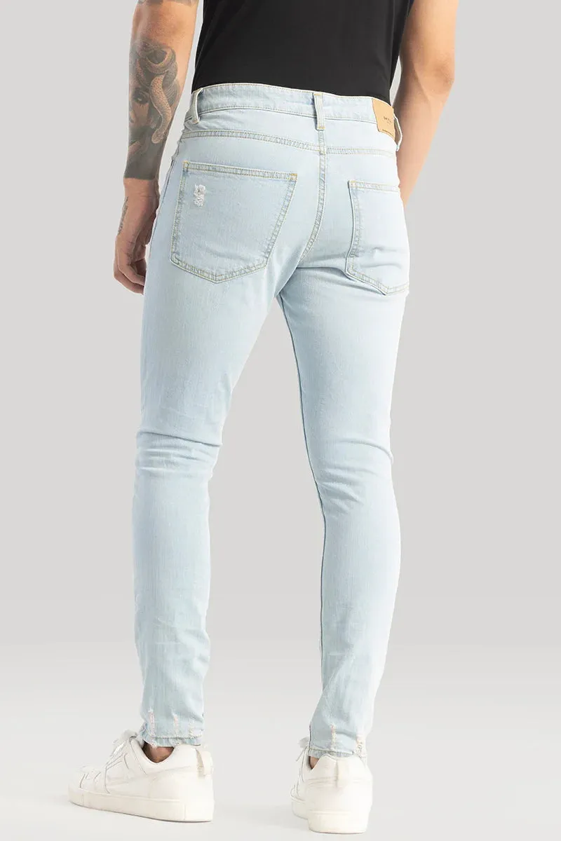 Ilaria Ice Blue Distressed Skinny Fit Jeans