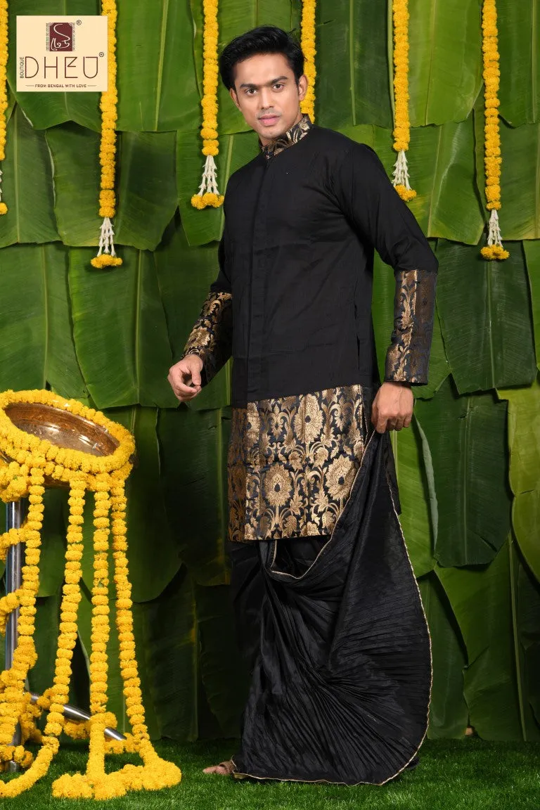 Jonmejoy - Dheu Designer Dhoti(Optional)Kurta Set