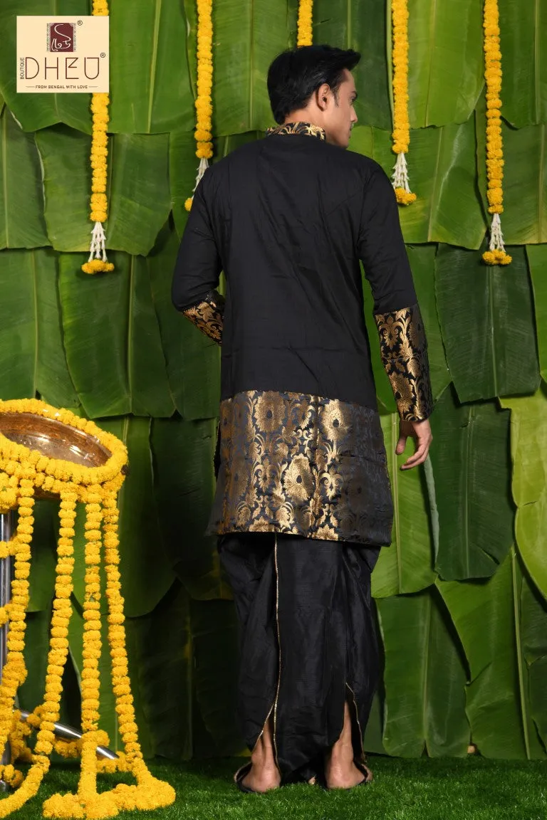 Jonmejoy - Dheu Designer Dhoti(Optional)Kurta Set