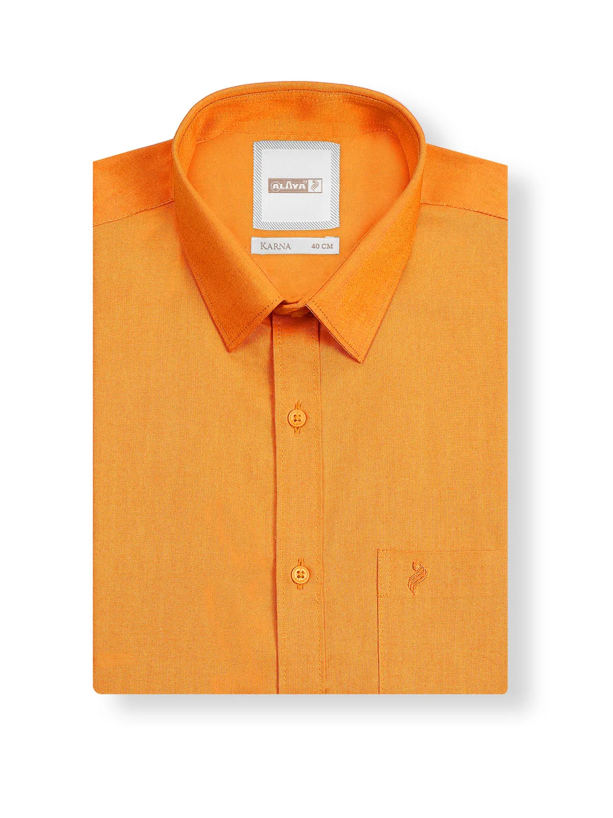 Karna Colour Shirt & Fancy Border Dhoti - Orange