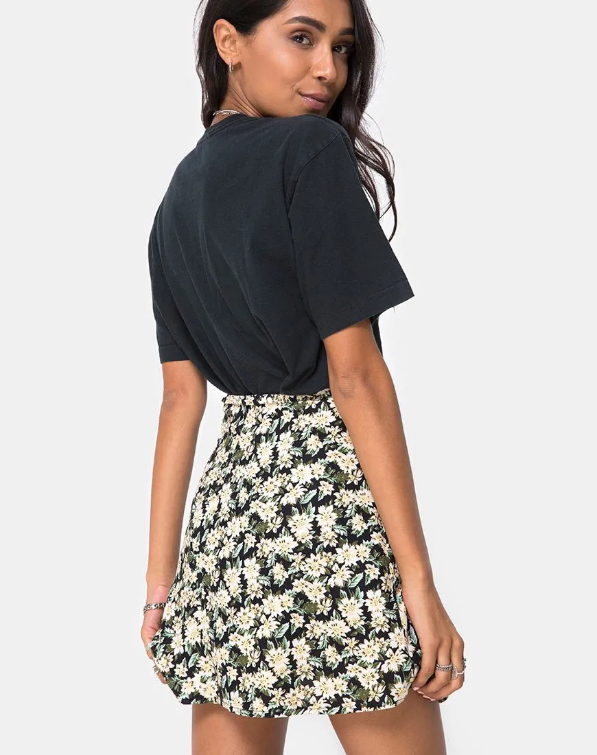 Khabel Skater Skirt in Aster Black