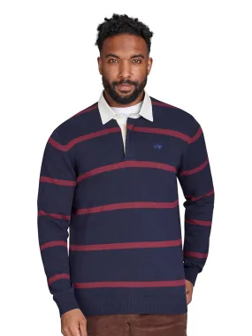 Knitted Rugby Top - Navy