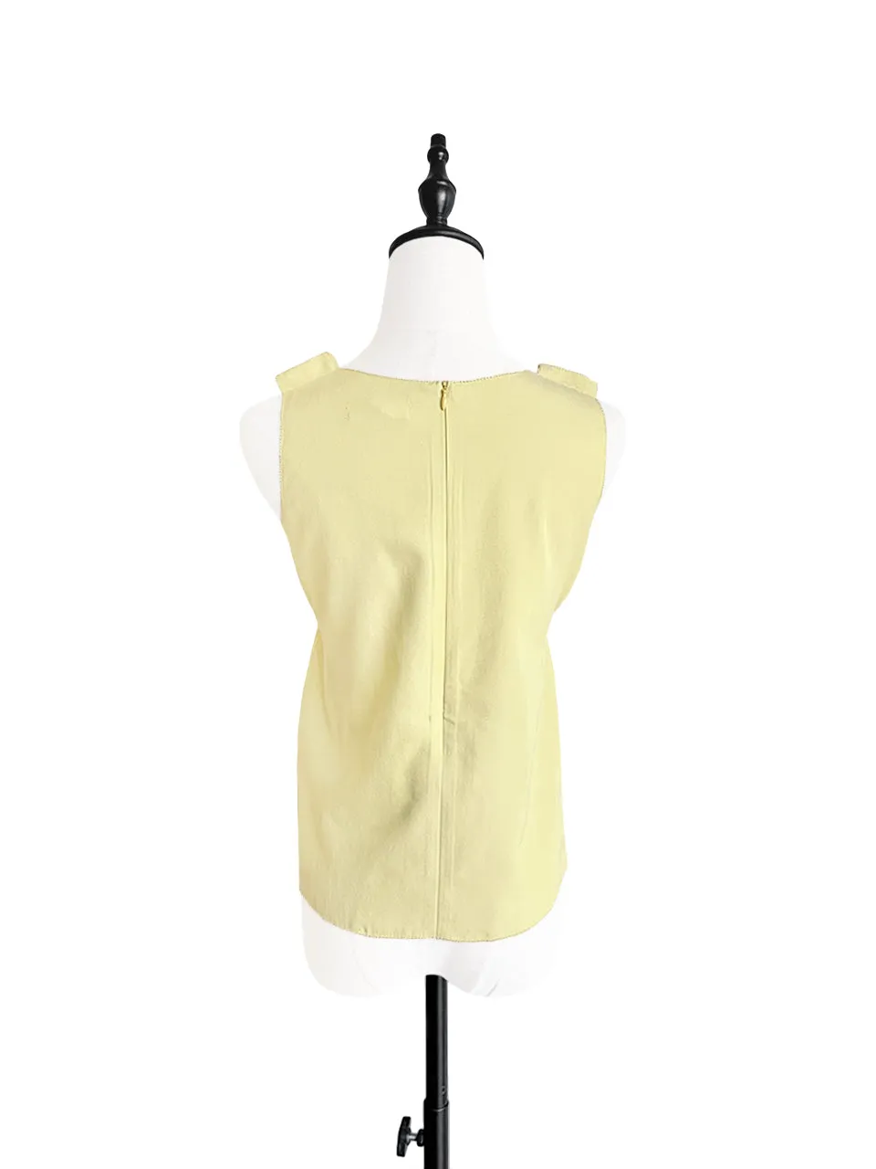 Last Chance! Lemonade Stitched Trim Empire Waist Silk Tank