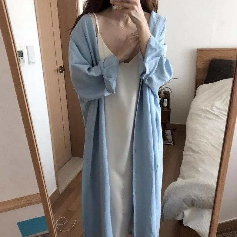 Long Shirt Dress With Buttons