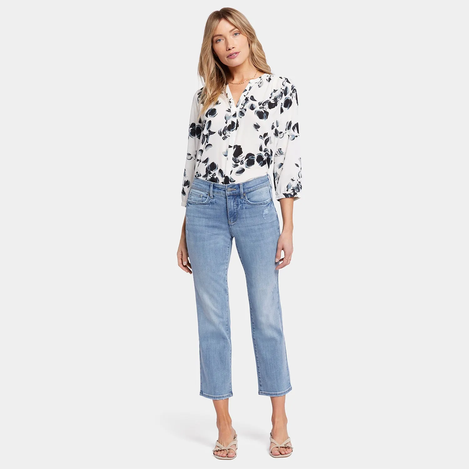 Marilyn Straight Ankle Jeans - Lakefront