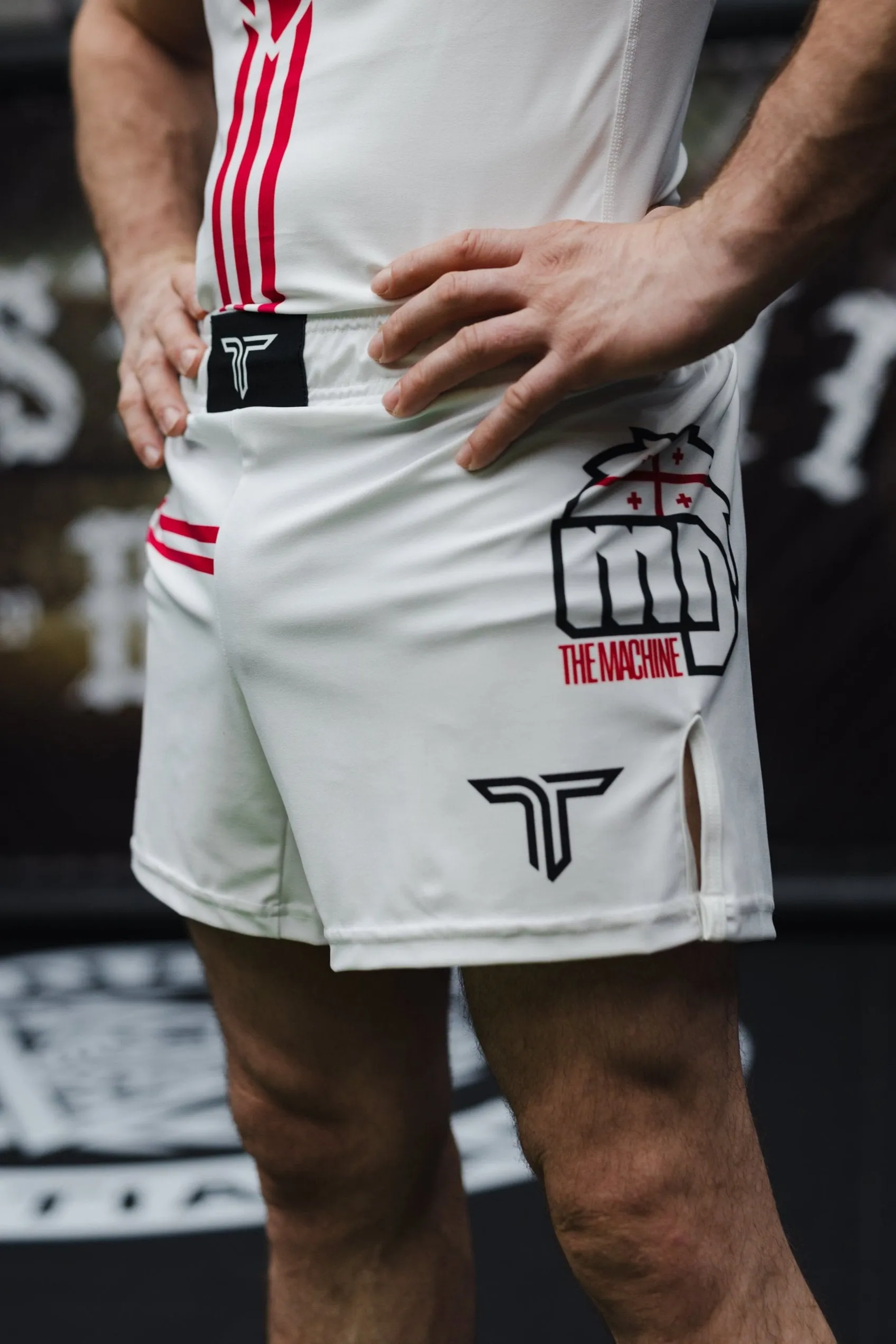 Merab Dvalishvili Fight Shorts (5" Inseam) - White