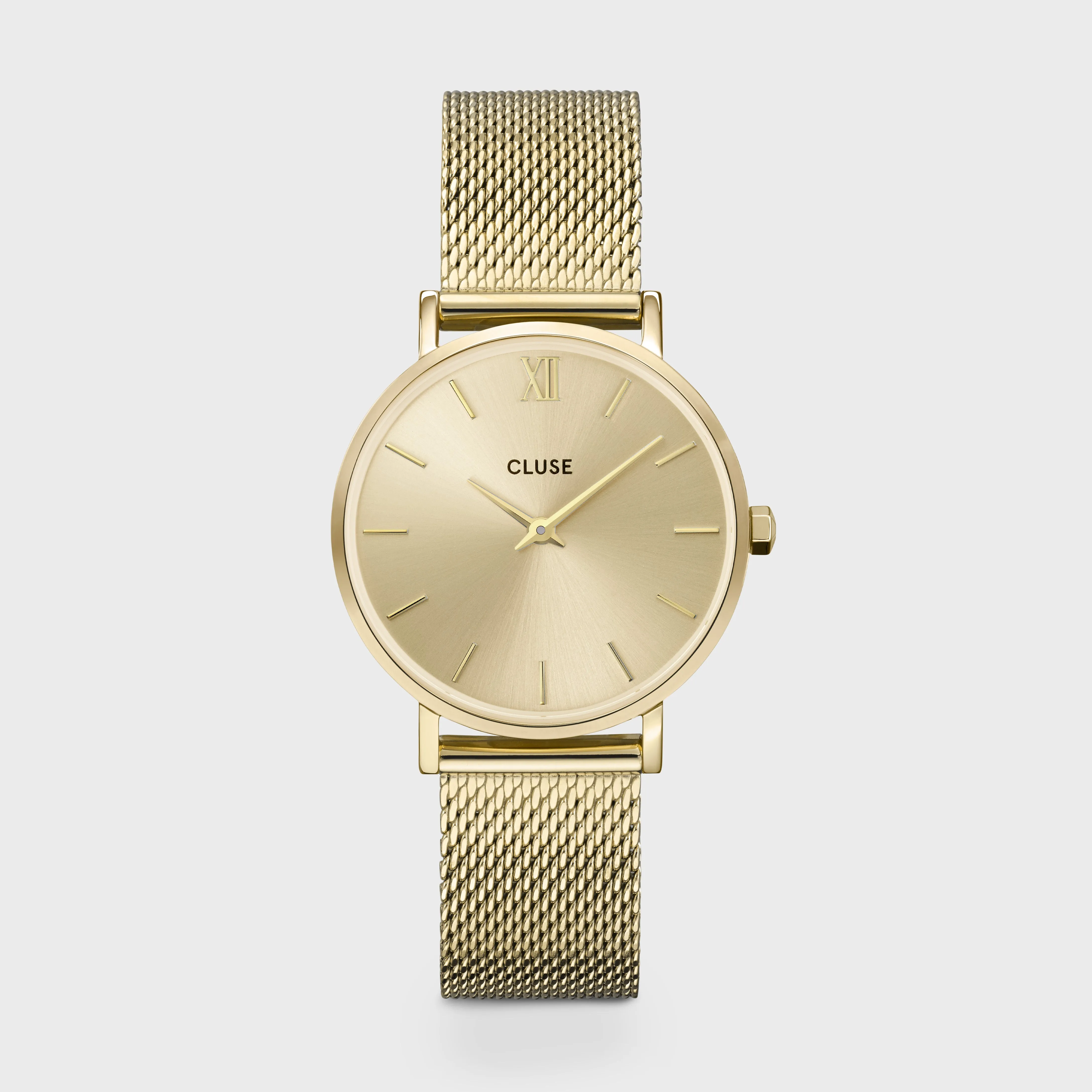 Minuit Watch Mesh, Full Gold Colour